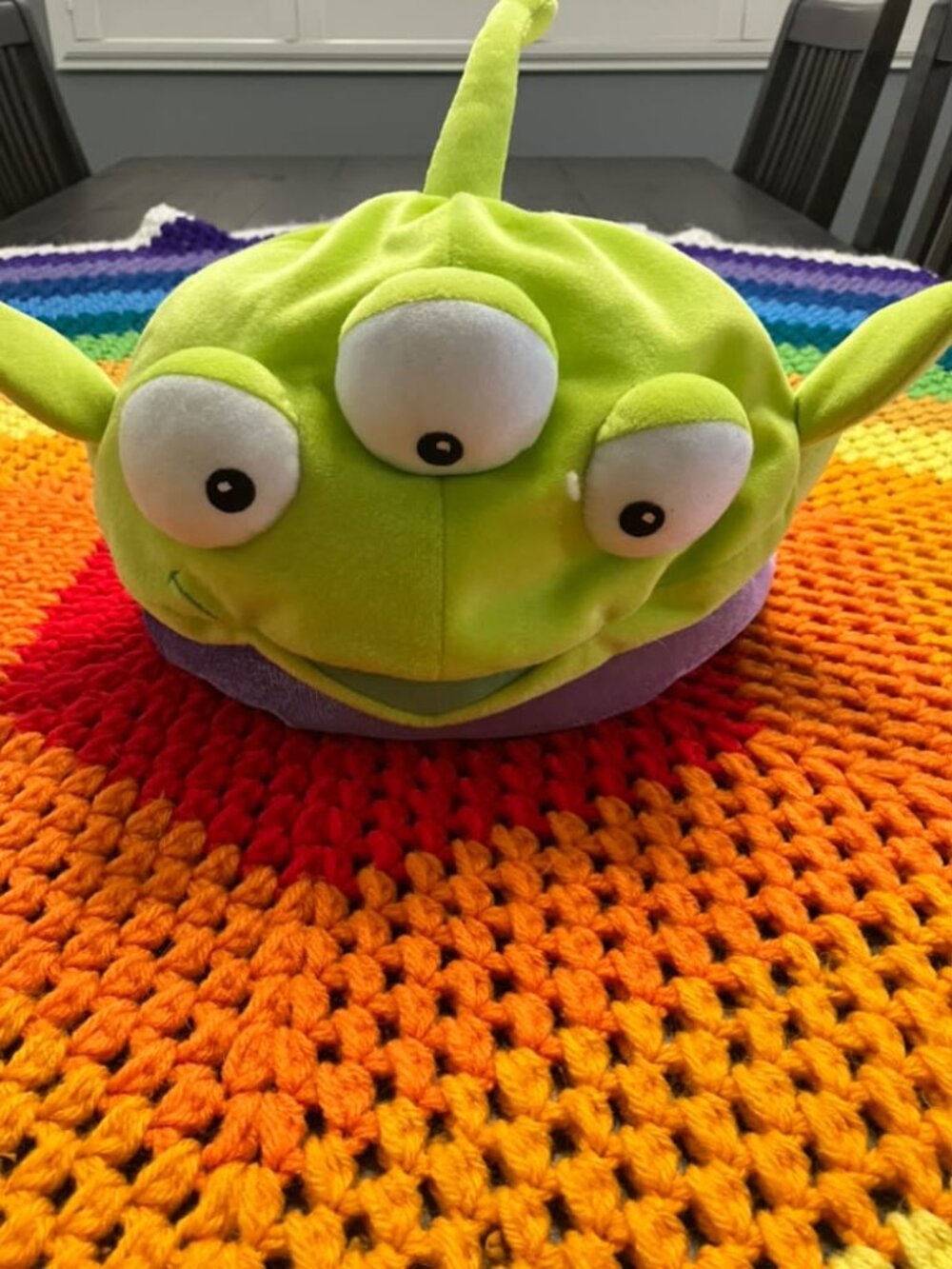 KIDS Disney Parks Green Alien Pixar Toy Story Plush Crown Hat Halloween Costume